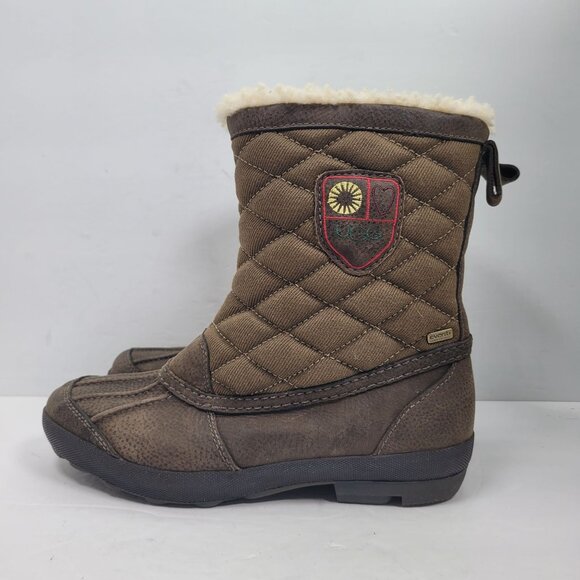 UGG Women's Brown Bellegarde Winter Rain Boots S/N 1001731 US Size 8 - Picture 2 of 11